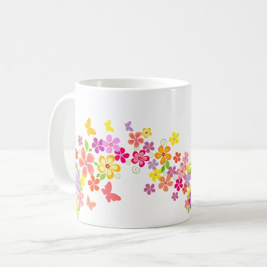 Koffie-Mok-SummerFloral Koffiemok (Voorkant links)