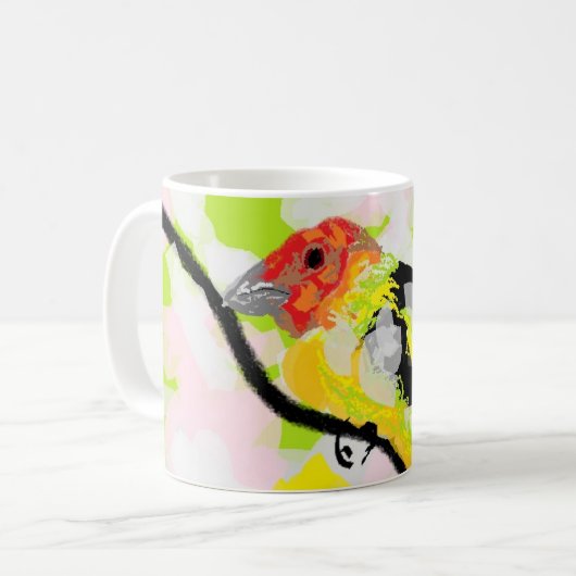 Koffie Mok: Tanagers Bird of Oregon Koffiemok (Voorkant links)