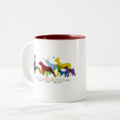  koffie-Mok Tweekleurige Koffiemok (Voorkant links)