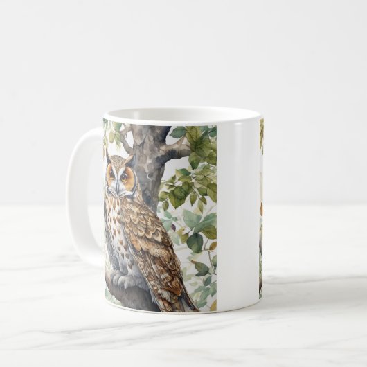 Koffie Mok Uil Ontwerp (Voorkant links)