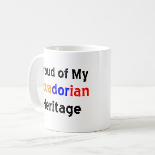 koffie - mok van het ecuadoraanse erfgoed (Voorkant links)