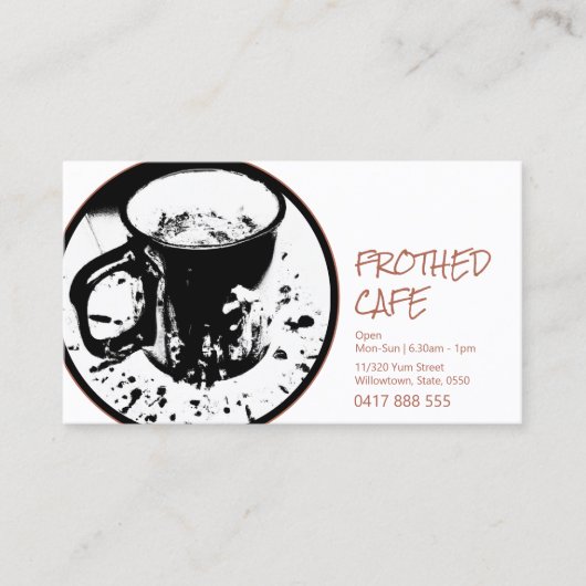 Koffie Mok Visitekaartje (Voorkant)