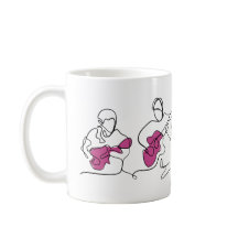 Koffie Mok voor akoestische gitaristen - Line art