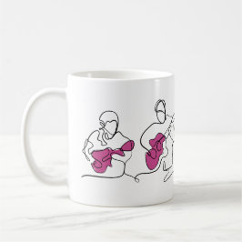 Koffie Mok voor akoestische gitaristen - Line art