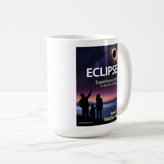 Koffie Mok voor April 8, 2024 Solar Eclipse (Voorkant rechts)