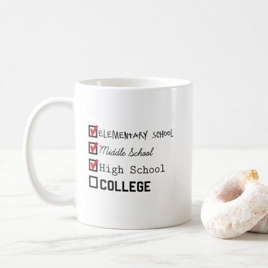 Koffie-mok voor de student koffiemok (Met donut)