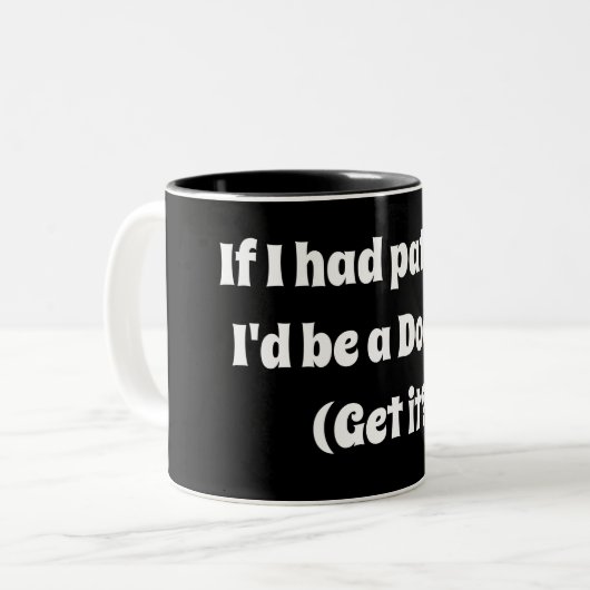 KOFFIE MOK VOOR MENSEN ZONDER GEDULD GRAPPIG CADEA (Voorkant links)