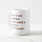 Koffie mok voor vermoeide ochtenden - Mental Healt (Voorkant links)