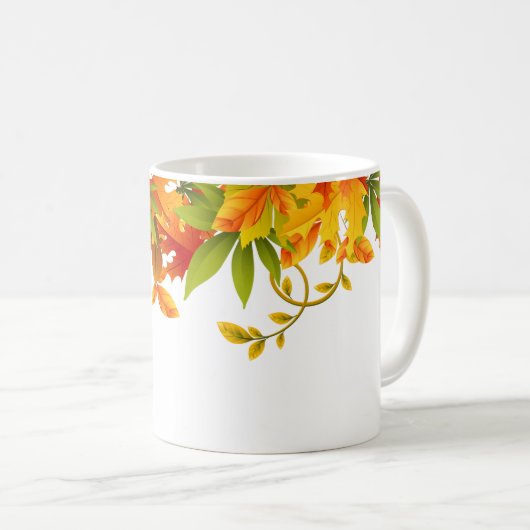 Koffie-Mok — Voorjaars bladeren Koffiemok (Voorkant rechts)