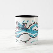 koffie - mok - vriendelijk bladerwater katje fel b (Center)