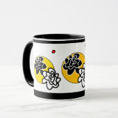 Koffie-mok - vriendelijk ventilator geometrisch ro mok (Voorkant links)