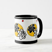 Koffie-mok - vriendelijk ventilator geometrisch ro mok (Voorkant rechts)