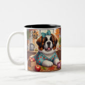 Koffie Mok w/Autumn St. Bernard art (Links)
