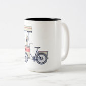 Koffie Mok, warme cacao Tweekleurige Koffiemok (Voorkant rechts)