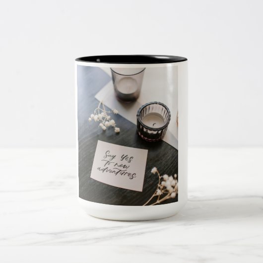 Koffie Mok, warme cacao Tweekleurige Koffiemok (Center)