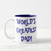 Koffie-Mok - "WERELDGROOTSTE DAD!" Tweekleurige Koffiemok (Links)