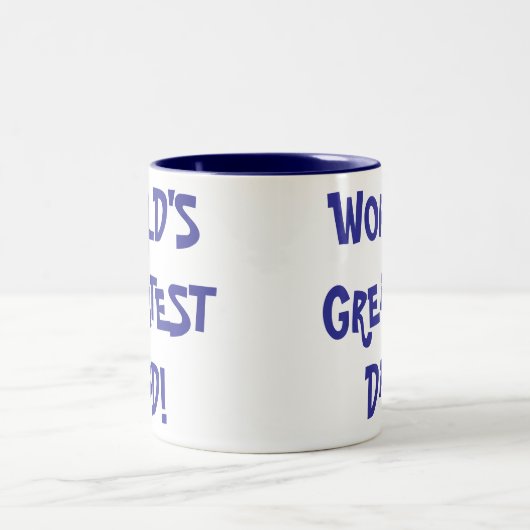 Koffie-Mok - "WERELDGROOTSTE DAD!" Tweekleurige Koffiemok (Center)