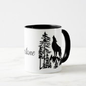 Koffie Mok-Yellowstone Wolf Mok (Voorkant rechts)