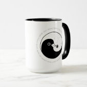 Koffie mok Yin Yang Harmony vredesduiven (Voorkant rechts)