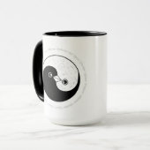 Koffie mok Yin Yang Harmony vredesduiven (Voorkant links)