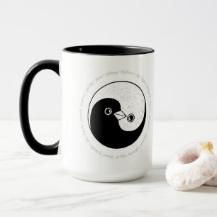 Koffie mok Yin Yang Harmony vredesduiven