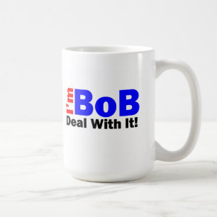 Koffie-Mok zegt: "Ik ben BoB - ermee omgaan! Koffiemok