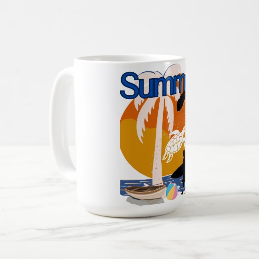 Koffie Mok: Zomertijd Koffiemok (Voorkant links)