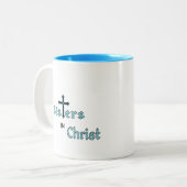 Koffie Mok: Zusters in Christus Tweekleurige Koffiemok (Voorkant links)