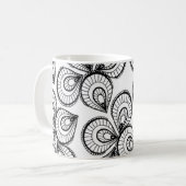 Koffie Mok - Zwart-wit Design Pattern (Voorkant links)