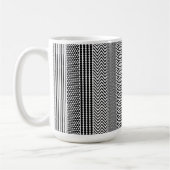 Koffie Mok - Zwart-wit gemengd design patroon (Links)