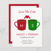 Koffie mokken Bewaar de datum Kaart (Voorkant / Achterkant)