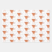 Koffie mokken in liefde Boho Art Inpakpapier Vel (Voorkant 3)