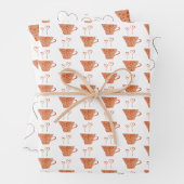 Koffie mokken in liefde Boho Art Inpakpapier Vel (In situ)