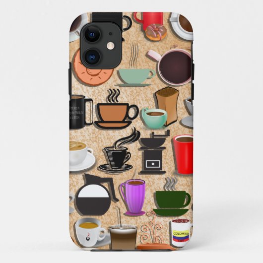 Koffie mokken op de crème Case-Mate iPhone case (Achterkant)
