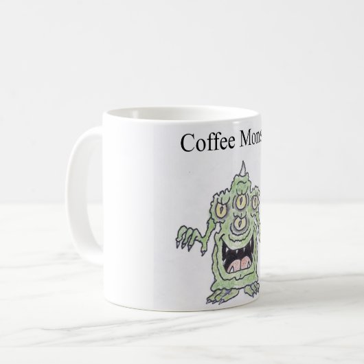 KOFFIE MONSTER VIER OGEN KOFFIEMOK (Voorkant links)
