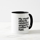 Koffie = Mood Booster Mok – Funny Coffee Lover (Voorkant rechts)