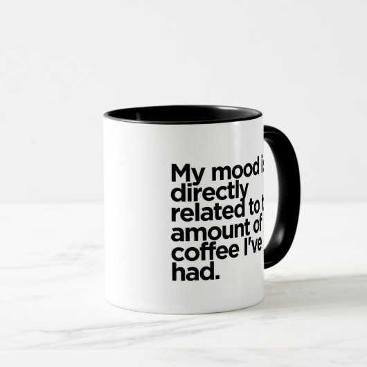 Koffie = Mood Booster Mok – Funny Coffee Lover (Voorkant rechts)