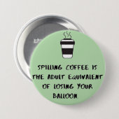 koffie morsen... ronde button 7,6 cm (Voorkant /achterkant)