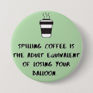 koffie morsen... ronde button 7,6 cm