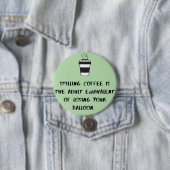 koffie morsen... ronde button 7,6 cm (In situ)
