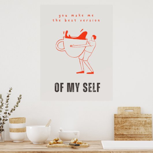 Koffie motivatie poster (Keuken)