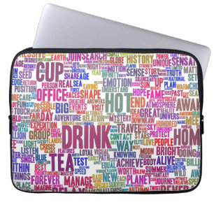 Koffie Motuele tekst Motieve tekst Taag Thé Laptop Sleeve