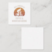 Koffie & mountainbiken  afdaling fiets notitiekaartje (Voorkant / Achterkant)