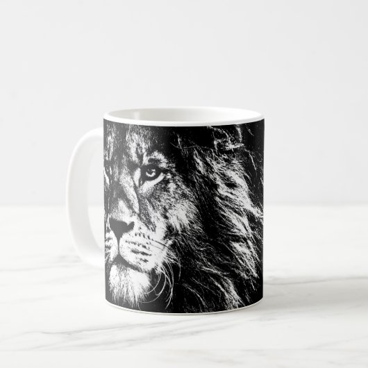 Koffie Mugs Lion wordt geconfronteerd met de Sjabl Koffiemok (Voorkant links)