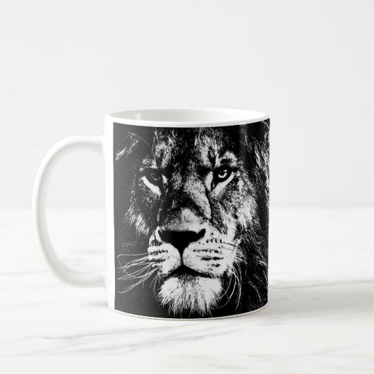 Koffie Mugs Lion wordt geconfronteerd met de Sjabl Koffiemok (Links)