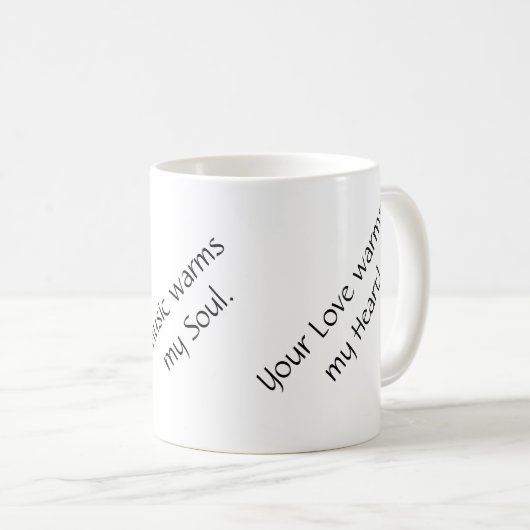 Koffie, muziek en Mok van Liefde (Voorkant rechts)