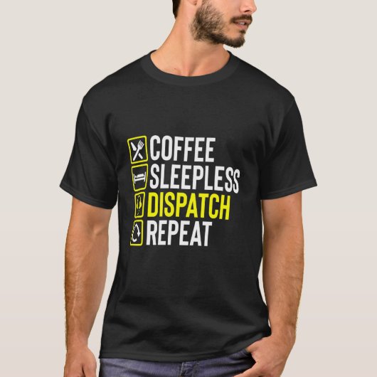 Koffie nachtdienst 911 voor eerste respons op de v t-shirt (Voorkant)
