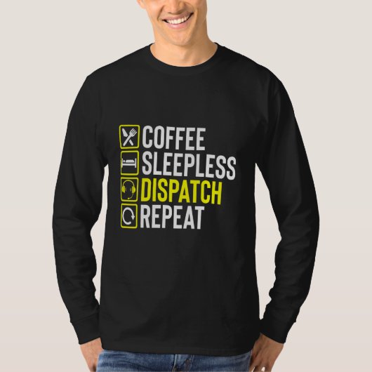 Koffie nachtdienst 911 voor eerste respons op de v t-shirt (Voorkant)