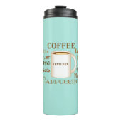 Koffie Names Aqua Personalized Thermal Tumbler Thermosbeker (Voorkant)
