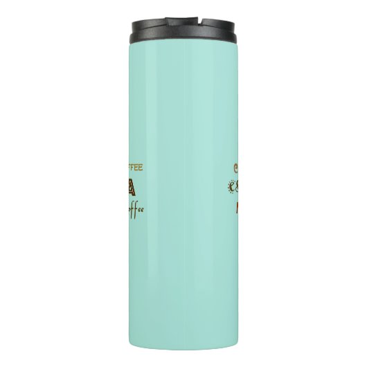 Koffie Names Aqua Personalized Thermal Tumbler Thermosbeker (Achterkant)